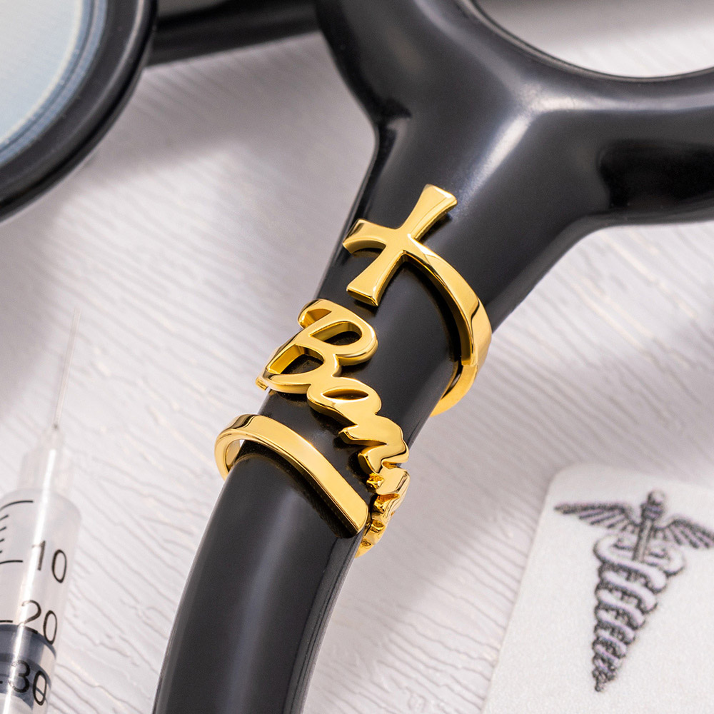Medical Label - Stetoscopio medico personalizzato con croce Etichetta